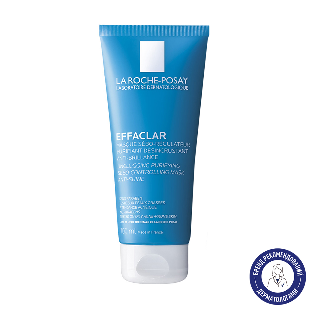 Маска La Roche-Posay Effaclar Unclogging Purifying Sebo-Controlling Mask Anti-Shine для проблемної шкіри обличчя, 100 мл